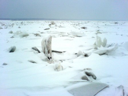 Ледяные торосы, река Волга, январь 2007